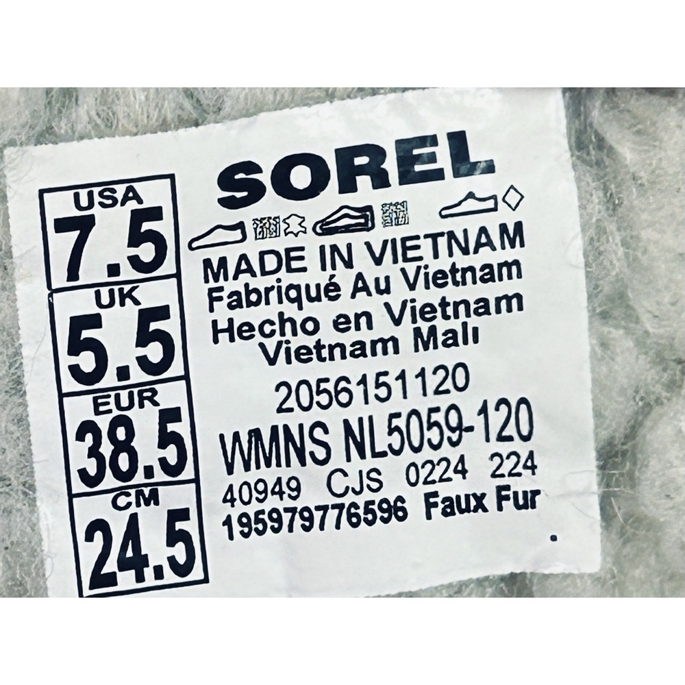 SOREL Viibe Faux Shearling Clogs cozy cream fleece upper Adjustable Strap 7.5 - Picture 7 of 8
